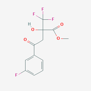 methyl 4-(3-fluorophenyl)-2-hydroxy-4-oxo-2-(trifluoromethyl)butanoate