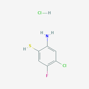 molecular formula C6H6Cl2FNS B6602861 2-amino-4-chloro-5-fluorobenzene-1-thiol hydrochloride CAS No. 2095410-18-5