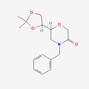 molecular formula C16H21NO4 B6602870 4-benzyl-6-(2,2-dimethyl-1,3-dioxolan-4-yl)morpholin-3-one CAS No. 2649011-28-7
