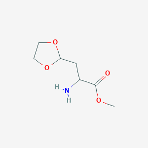 molecular formula C7H13NO4 B6602882 methyl 2-amino-3-(1,3-dioxolan-2-yl)propanoate CAS No. 2089255-39-8