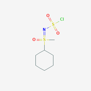 molecular formula C7H14ClNO3S2 B6602888 [(chlorosulfonyl)imino](cyclohexyl)methyl-lambda6-sulfanone CAS No. 2649076-07-1