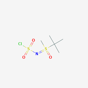 molecular formula C5H12ClNO3S2 B6602891 tert-butyl[(chlorosulfonyl)imino]methyl-lambda6-sulfanone CAS No. 2648996-87-4
