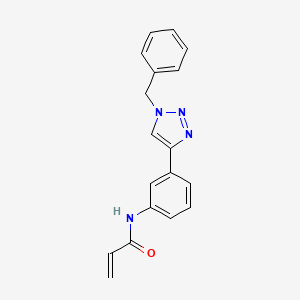 molecular formula C18H16N4O B6602902 N-[3-(1-benzyl-1H-1,2,3-triazol-4-yl)phenyl]prop-2-enamide CAS No. 2305406-86-2