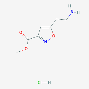 molecular formula C7H11ClN2O3 B6602933 methyl 5-(2-aminoethyl)-1,2-oxazole-3-carboxylate hydrochloride CAS No. 2287344-05-0