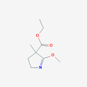 molecular formula C9H15NO3 B6602934 ethyl 5-methoxy-4-methyl-3,4-dihydro-2H-pyrrole-4-carboxylate CAS No. 2648998-77-8
