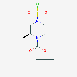 tert-butyl (2R)-4-(chlorosulfonyl)-2-methylpiperazine-1-carboxylate