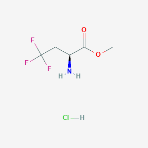 molecular formula C5H9ClF3NO2 B6602966 methyl (2S)-2-amino-4,4,4-trifluorobutanoate hydrochloride CAS No. 1016226-51-9