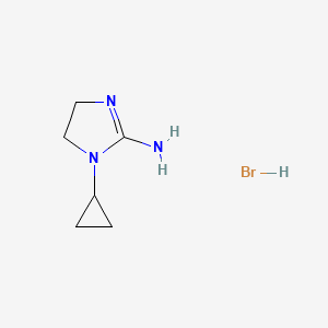 molecular formula C6H12BrN3 B6602968 1-cyclopropyl-4,5-dihydro-1H-imidazol-2-amine hydrobromide CAS No. 2648994-54-9