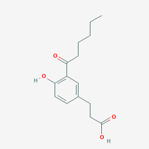 molecular formula C15H20O4 B6602971 3-(3-hexanoyl-4-hydroxyphenyl)propanoic acid CAS No. 2193067-10-4
