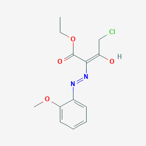 molecular formula C13H15ClN2O4 B6602999 ethyl 4-chloro-2-[2-(2-methoxyphenyl)hydrazin-1-ylidene]-3-oxobutanoate CAS No. 2649087-56-7