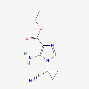 molecular formula C10H12N4O2 B6603010 ethyl 5-amino-1-(1-cyanocyclopropyl)-1H-imidazole-4-carboxylate CAS No. 2219407-70-0