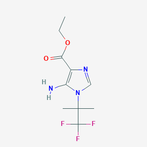 molecular formula C10H14F3N3O2 B6603017 ethyl 5-amino-1-(1,1,1-trifluoro-2-methylpropan-2-yl)-1H-imidazole-4-carboxylate CAS No. 2219369-67-0