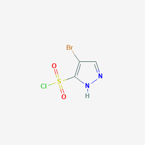 molecular formula C3H2BrClN2O2S B6603055 4-bromo-1H-pyrazole-5-sulfonyl chloride CAS No. 2468635-68-7