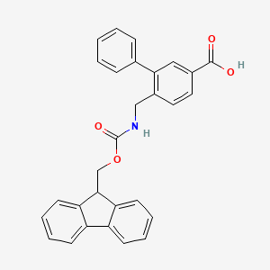 molecular formula C29H23NO4 B6603057 4-[({[(9H-fluoren-9-yl)methoxy]carbonyl}amino)methyl]-3-phenylbenzoic acid CAS No. 2230803-98-0