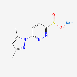 molecular formula C9H9N4NaO2S B6603062 sodium 6-(3,5-dimethyl-1H-pyrazol-1-yl)pyridazine-3-sulfinate CAS No. 2230799-54-7