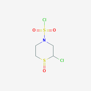 molecular formula C4H7Cl2NO3S2 B6603134 2-chloro-1-oxo-1lambda4-thiomorpholine-4-sulfonyl chloride CAS No. 2247107-90-8