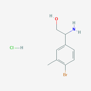 molecular formula C9H13BrClNO B6603151 2-amino-2-(4-bromo-3-methylphenyl)ethan-1-ol hydrochloride CAS No. 2250243-35-5