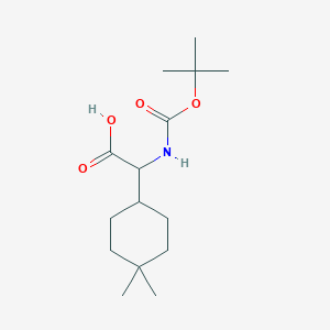 molecular formula C15H27NO4 B6603164 2-{[(tert-butoxy)carbonyl]amino}-2-(4,4-dimethylcyclohexyl)acetic acid CAS No. 1849995-36-3