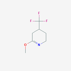 molecular formula C7H10F3NO B6603183 6-methoxy-4-(trifluoromethyl)-2,3,4,5-tetrahydropyridine CAS No. 2172091-90-4
