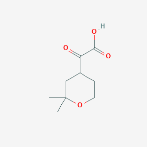 molecular formula C9H14O4 B6603188 2-(2,2-dimethyloxan-4-yl)-2-oxoacetic acid CAS No. 115996-67-3
