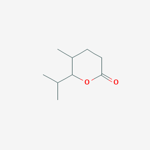 molecular formula C9H16O2 B6603214 5-methyl-6-(propan-2-yl)oxan-2-one, Mixture of diastereomers CAS No. 10200-23-4
