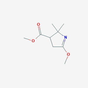 molecular formula C9H15NO3 B6603238 methyl 5-methoxy-2,2-dimethyl-3,4-dihydro-2H-pyrrole-3-carboxylate CAS No. 2649071-05-4