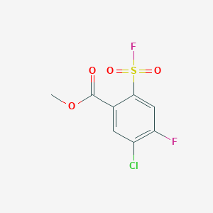 molecular formula C8H5ClF2O4S B6603275 methyl 5-chloro-4-fluoro-2-(fluorosulfonyl)benzoate CAS No. 2305252-47-3