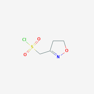 molecular formula C4H6ClNO3S B6603281 (4,5-dihydro-1,2-oxazol-3-yl)methanesulfonyl chloride CAS No. 2649060-82-0