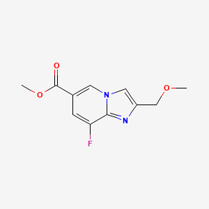 molecular formula C11H11FN2O3 B6603287 methyl 8-fluoro-2-(methoxymethyl)imidazo[1,2-a]pyridine-6-carboxylate CAS No. 2309462-62-0
