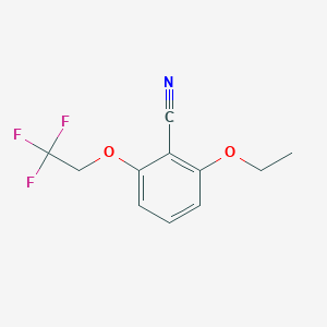 molecular formula C11H10F3NO2 B066033 2-Ethoxy-6-(2,2,2-trifluoroethoxy)benzonitrile CAS No. 175204-04-3