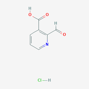 molecular formula C7H6ClNO3 B6603328 2-formylpyridine-3-carboxylic acid hydrochloride CAS No. 2137648-92-9