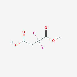 molecular formula C5H6F2O4 B6603358 3,3-difluoro-4-methoxy-4-oxobutanoic acid CAS No. 428452-46-4