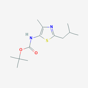 tert-butyl N-[4-methyl-2-(2-methylpropyl)-1,3-thiazol-5-yl]carbamate