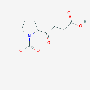 molecular formula C13H21NO5 B6603402 4-{1-[(tert-butoxy)carbonyl]pyrrolidin-2-yl}-4-oxobutanoic acid CAS No. 1822612-71-4