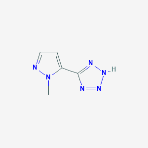 molecular formula C5H6N6 B6603458 5-(1-methyl-1H-pyrazol-5-yl)-1H-1,2,3,4-tetrazole CAS No. 2728347-92-8