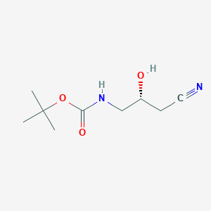 molecular formula C9H16N2O3 B6603476 tert-butyl N-[(2R)-3-cyano-2-hydroxypropyl]carbamate CAS No. 146986-97-2