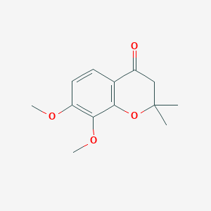 molecular formula C13H16O4 B6603480 7,8-dimethoxy-2,2-dimethyl-3,4-dihydro-2H-1-benzopyran-4-one CAS No. 36772-91-5