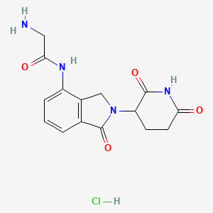 molecular formula C15H17ClN4O4 B6603484 2-amino-N-[2-(2,6-dioxopiperidin-3-yl)-1-oxo-2,3-dihydro-1H-isoindol-4-yl]acetamide hydrochloride CAS No. 444287-89-2