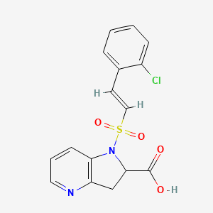 1-[2-(2-chlorophenyl)ethenesulfonyl]-1H,2H,3H-pyrrolo[3,2-b]pyridine-2-carboxylic acid