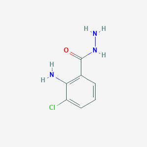molecular formula C7H8ClN3O B6603593 2-amino-3-chlorobenzohydrazide CAS No. 2857180-33-5