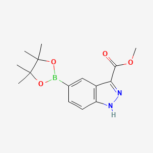molecular formula C15H19BN2O4 B6603596 methyl 5-(4,4,5,5-tetramethyl-1,3,2-dioxaborolan-2-yl)-1H-indazole-3-carboxylate CAS No. 1809202-97-8