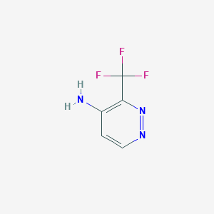 molecular formula C5H4F3N3 B6603605 3-(trifluoromethyl)pyridazin-4-amine CAS No. 2385865-39-2