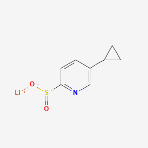 molecular formula C8H8LiNO2S B6603611 lithium(1+) ion 5-cyclopropylpyridine-2-sulfinate CAS No. 2172560-55-1