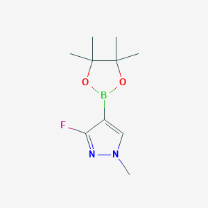 molecular formula C10H16BFN2O2 B6603621 3-fluoro-1-methyl-4-(4,4,5,5-tetramethyl-1,3,2-dioxaborolan-2-yl)-1H-pyrazole CAS No. 2271472-69-4