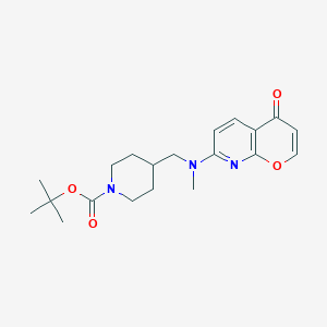 tert-butyl 4-{[methyl({4-oxo-4H-pyrano[2,3-b]pyridin-7-yl})amino]methyl}piperidine-1-carboxylate