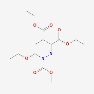 3,4-diethyl 1-methyl 6-ethoxy-1,4,5,6-tetrahydropyridazine-1,3,4-tricarboxylate