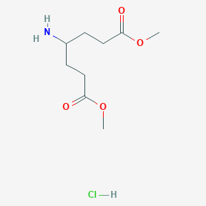 molecular formula C9H18ClNO4 B6603639 1,7-dimethyl 4-aminoheptanedioate hydrochloride CAS No. 2409597-28-8
