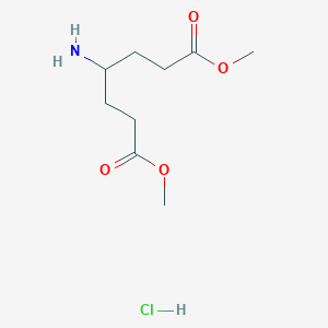 molecular formula C9H18ClNO4 B6603639 Dimethyl 4-Aminoheptanedioate Hydrochloride CAS No. 2409597-28-8