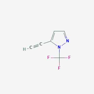 molecular formula C6H3F3N2 B6603650 5-ethynyl-1-(trifluoromethyl)-1H-pyrazole CAS No. 2168903-09-9