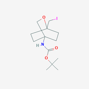 B6603658 tert-butyl N-[1-(iodomethyl)-2-oxabicyclo[2.2.2]octan-4-yl]carbamate CAS No. 2701680-05-7